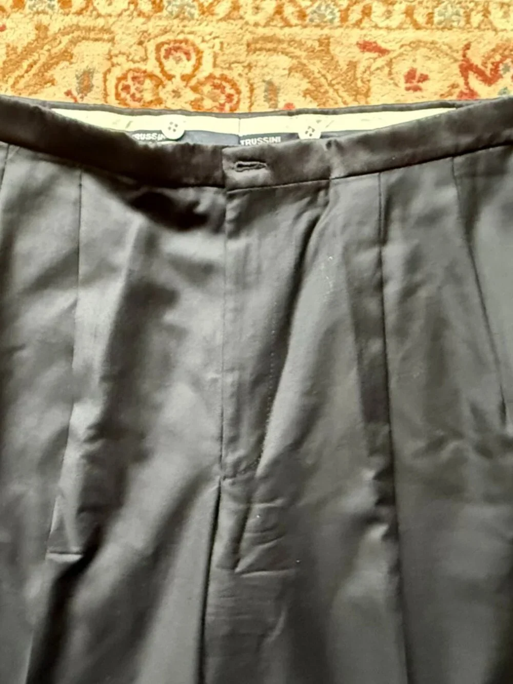 Trussini Black Men's Tux, Size 44L 100% Wool